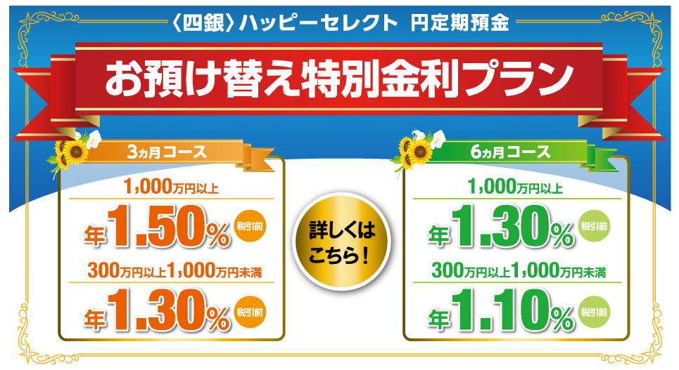 ハッピーセレクトお預け替え特別金利プラン