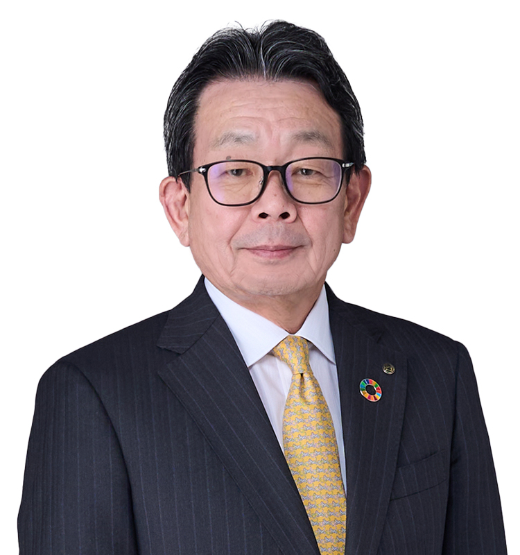 四国銀行頭取のポートレート（胸上）