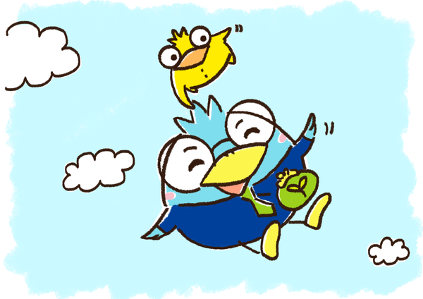 ハッピーブルーバードランドへ帰るカネールくん