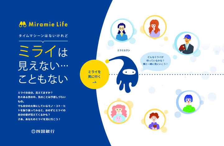 あなたは何タイプ？大解剖！四国銀行新コンテンツ「Miramie Life　タイムマシーンはないけれどミライは見えないこともない」