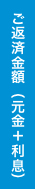 ご返済金額(元金＋利息)